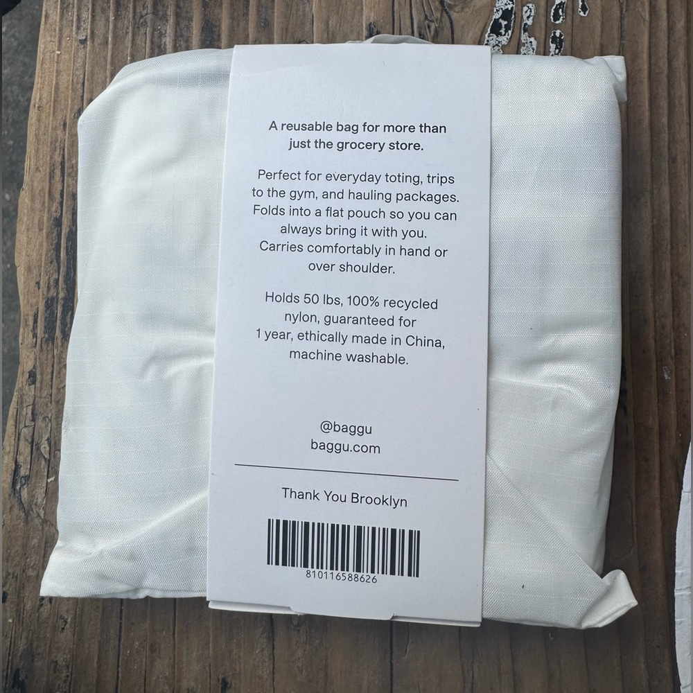 Baggu Thank You Brooklyn NY Reusable Bag - Picture 2 of 2
